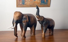 large Hand Carved wooden elephant ornaments