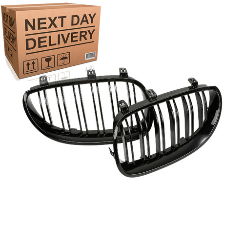 Gloss black front hood - black,