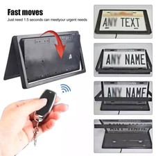Car Front+Rear Plate Frame Holder with Wireless Remote US Standard For Car Shows
