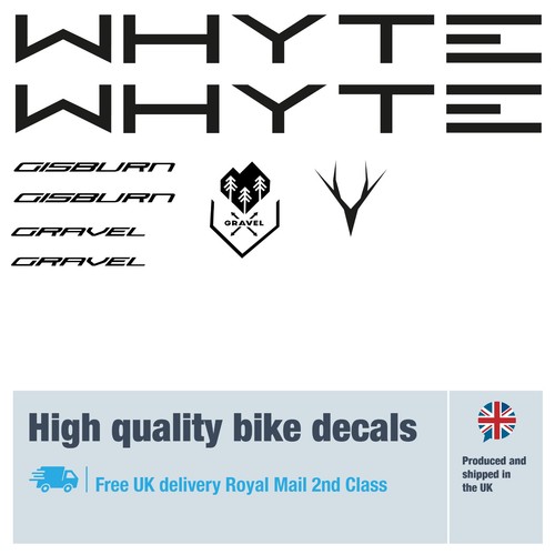 Whyte new gisburn bike decals - new,