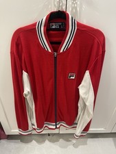 Classic Fila Bjorn Borg White Line Red Tracktop XL
