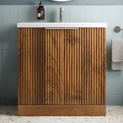 Fluted 800mm bathroom vanity - 800mm,