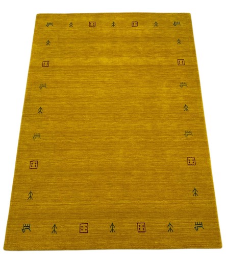 Gabbeh carpet gold 100 wool - 100%,