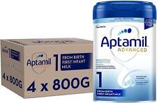 Aptamil Advanced 1 First  Baby Milk Powder Formula, from Birth, 800g (Pack 4