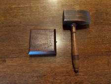 Freemasons Masonic gavel and Block 'Lodge 345 Stamp' Maul Mallet Masons