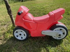 Vintage Little Tikes Step 2 Red Motorcycle Toddler Ride On Toy