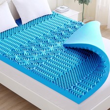 LUXURY 7 ZONE MEMORY FOAM ORTHOPEDIC MATTRESS TOPPER PRESSURE RELIEF BACK PAIN