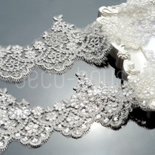 Beaded Sequined Floral Lace