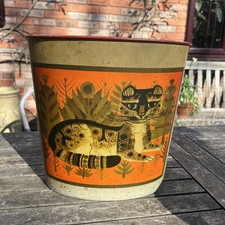 Vintage Waste Paper Bin Tin