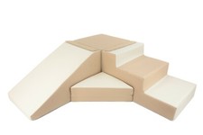 Step and Slide Beige White