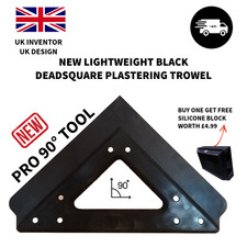 New BLACK Deadsquare Corner Plastering Trowel - Tool + FREE Silicone Block