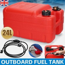 24Ltr Portable Boat Fuel Tank, 3m Fuel line, Guage & Yamaha Outboard Connector