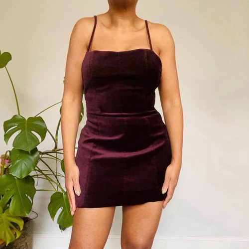 Zara burgundy velvet mini - zara,