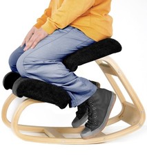 Ergonomic Kneeling Office Chair - Rocking Home & Work Wooden Computer Desk Chair