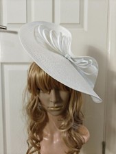 white large straw fascinator