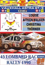 DECAL VAUXHALL ASTRA GTE L.AITKEN-WALKER RAC R. 1990 17th (06)
