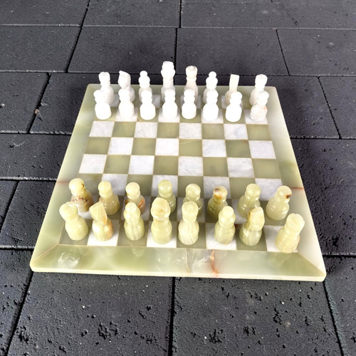 Green onyx marble chess - onyx,