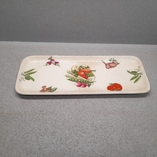 EGERSUND NORWAY Cream Ceramic Serving Platter Vegetables
