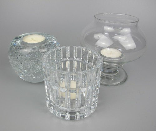 Glass tea light candle - tea, holders