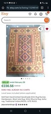 Etsy aztec style jute cotton rug 6 X 8 Ft handmade in India
