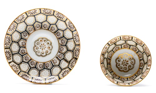 Japanese porcelain cup saucer - japanese,