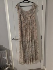 White by Vera Wang Dress pink floral long Tulle Size 16 new tags wedding RRP£160