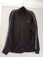 KAPPA Size X-Large Mens Graphic Tracksuit Top Jacket Large Black Vintage