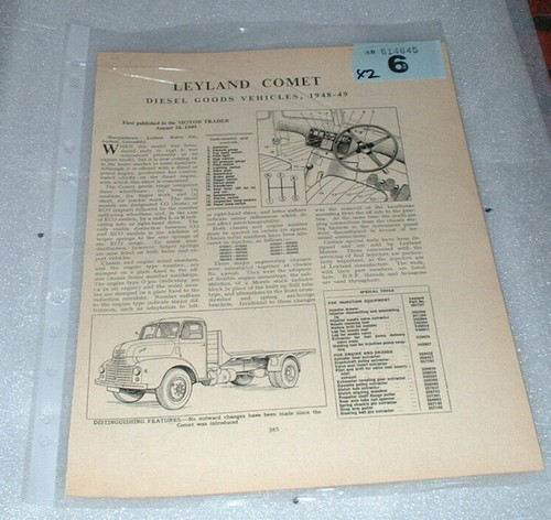 Leyland comet motor - comet, trader