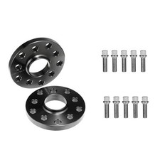 2 x 15mm VW Black Hubcentric Wheel Spacers 5x100/112 57.1 Radius Bolts
