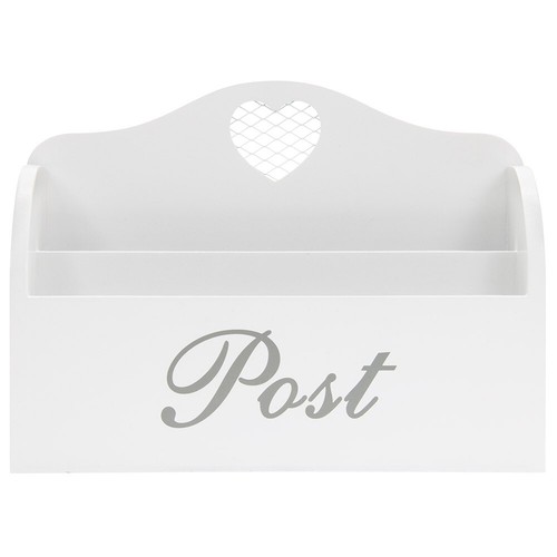 White post letters rack - post,