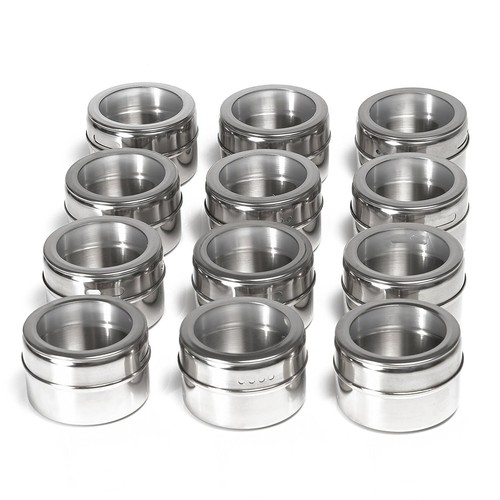 12x spice jars magnetic - spice, pot