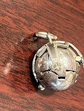 Vtg. Sterling Silver Masonic Folding Star Orb Pendant / FOB Made In England
