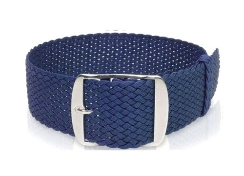 Dark blue perlon watch - dark,