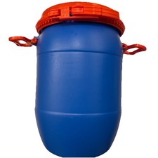 Blue Open Top Storage Food Keg Barrel Drum With Lid & Closure 🇬🇧 20L