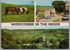 DEVON Widecombe in the Moor Multiview Postcard