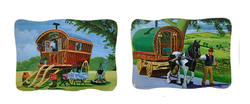 Romany gypsy caravan magnet - gypsy,