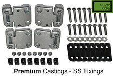 HEAVY DUTY Front Door Hinge Kit Stainless Fixings for Land Rover Defender 90 110