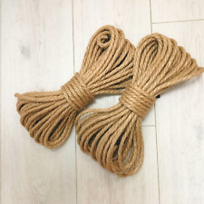8mm Natural Jute Hessian Rope Cord Braided Twisted Sash Decking Garden Rustic 