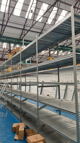 Used shelving racking row - shelving, of