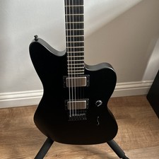 Fender USA Jim Root Jazzmaster - Flat Black With G&G Tweed Hard Case