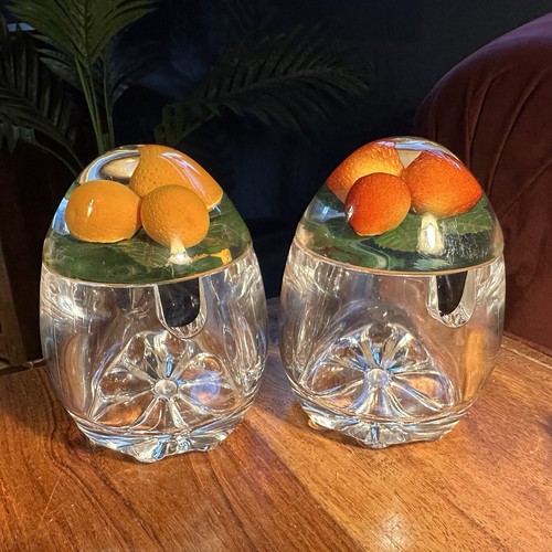 Vintage kitsch lucite jam pots - vintage,