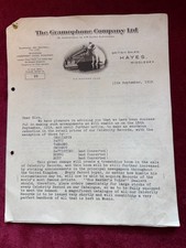 Rare 78Rpm Related Letter From