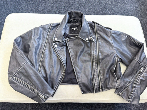 Zara womens black faux leather - zara,