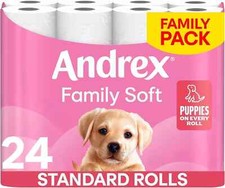 Andrex Family Soft Toilet Paper 24 Rolls (Previously Andrex Gentle Clean) Gentle