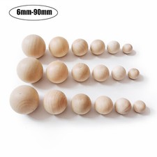 Natural Solid HardWood Wood Wooden Balls Crafts / Game 6,8,10,12,15,18,20-90mm