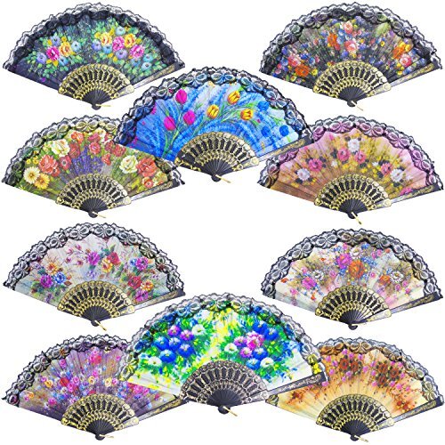 10pcs spanish floral - 10pcs, folding