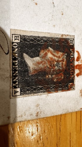 1840 penny black queen - 1d,