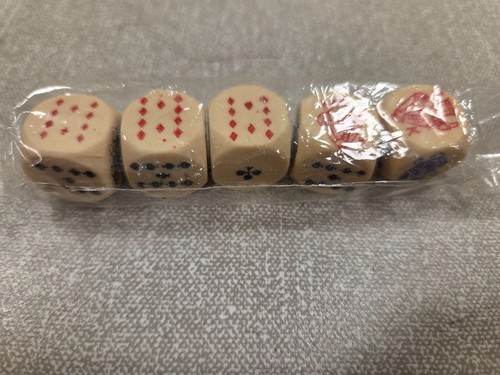 Vintage poker dice set - poker, sealed