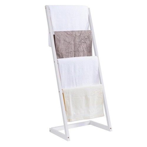 Bamboo freestanding towel rack - bamboo,