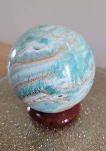 Caribbean calcite sphere 620g - caribbean,